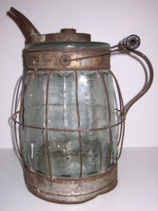 glass oil can
